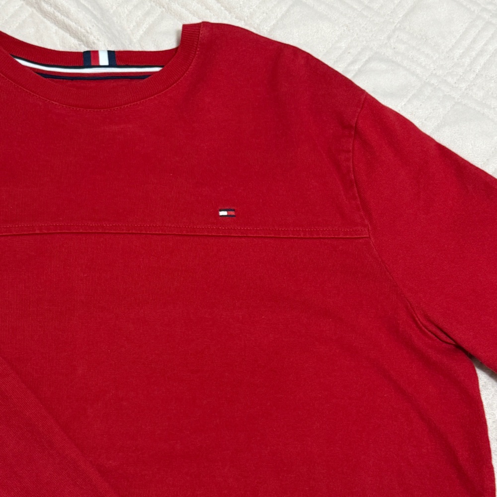 Red Tommy Hilfiger Crewneck Sweatshirt